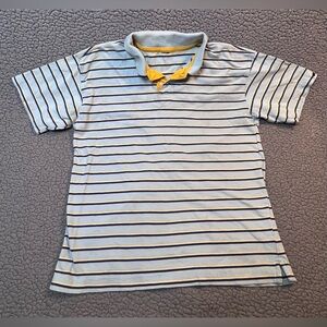 Polo Short Sleeve Boys Size Medium Striped Blue And Yellow